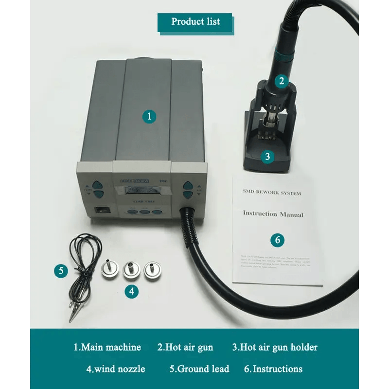 Original QUICK 861DW Hot Air BGA Rework Station 1000W Lead Free